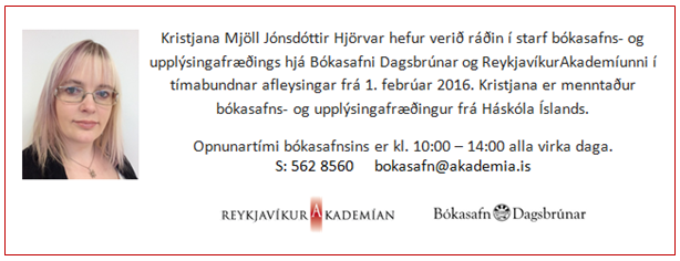 Frettatilkynning StarfsmBokasafns 3feb2016