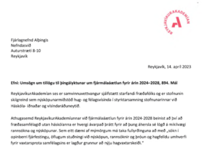 Fjármálaætlun fyrir árin 2024-2028. Athugsemd ReykjavíkurAkademíunnar